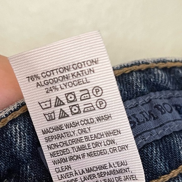 LUCKY BRAND Womens Blue Sienna Slim Patch Boyfriend Belted Bow Jeans Size 25 NWT - Picture 6 of 9